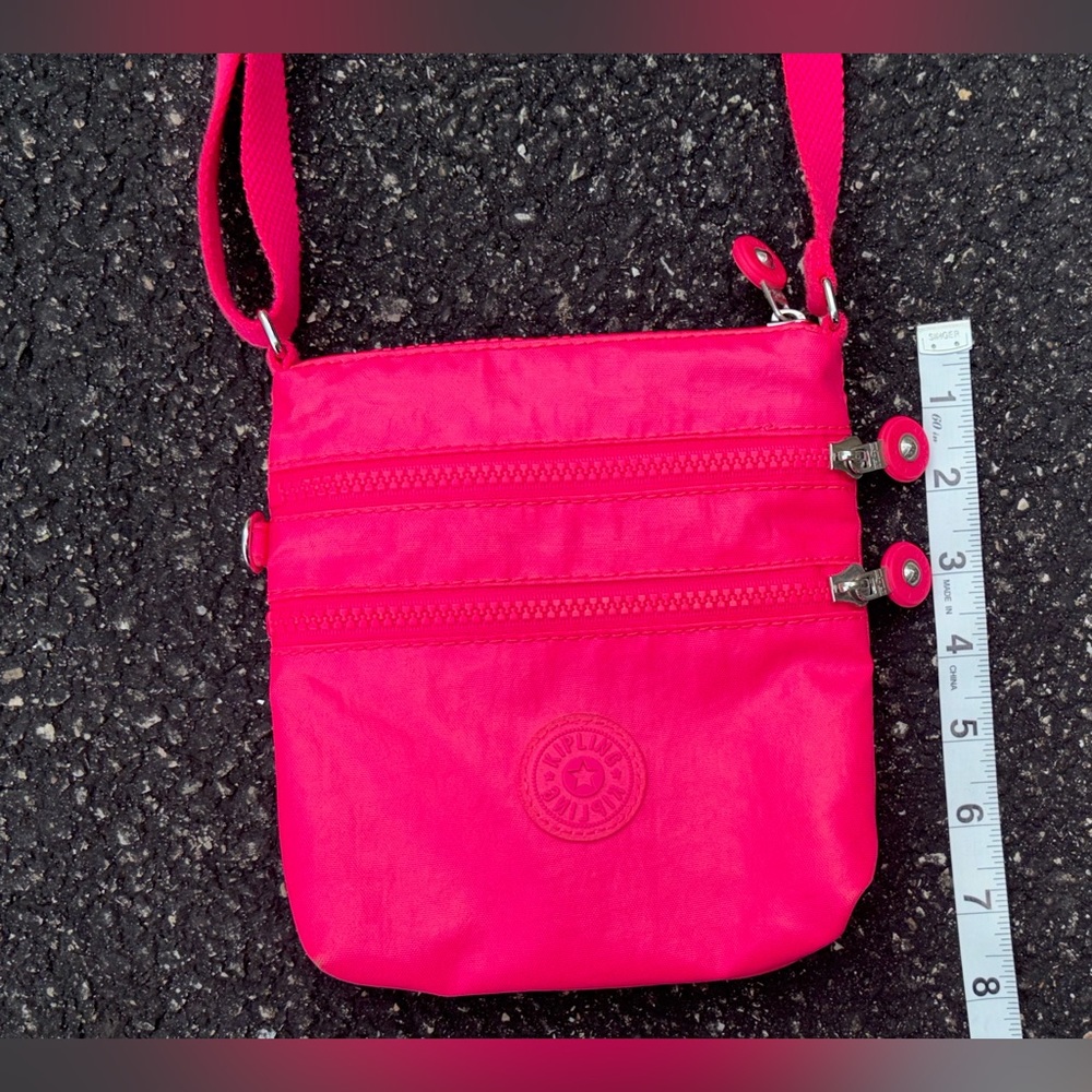 Kipling | Keiko | Crossbody | Mini | Vibrant | Neon | Pink | Nylon | Adjustable - Picture 4 of 10